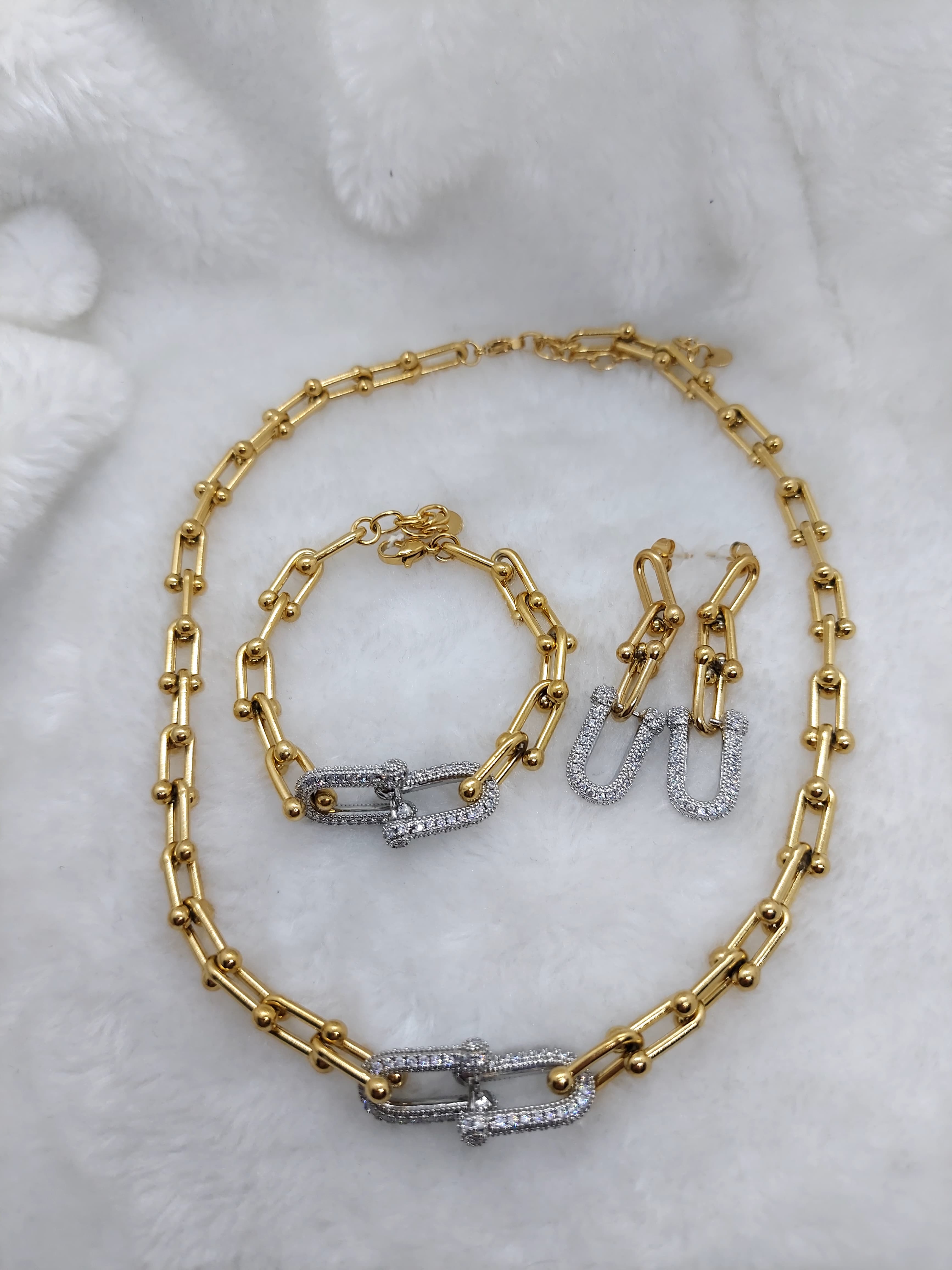 Parure Tiffa doré et argenté
