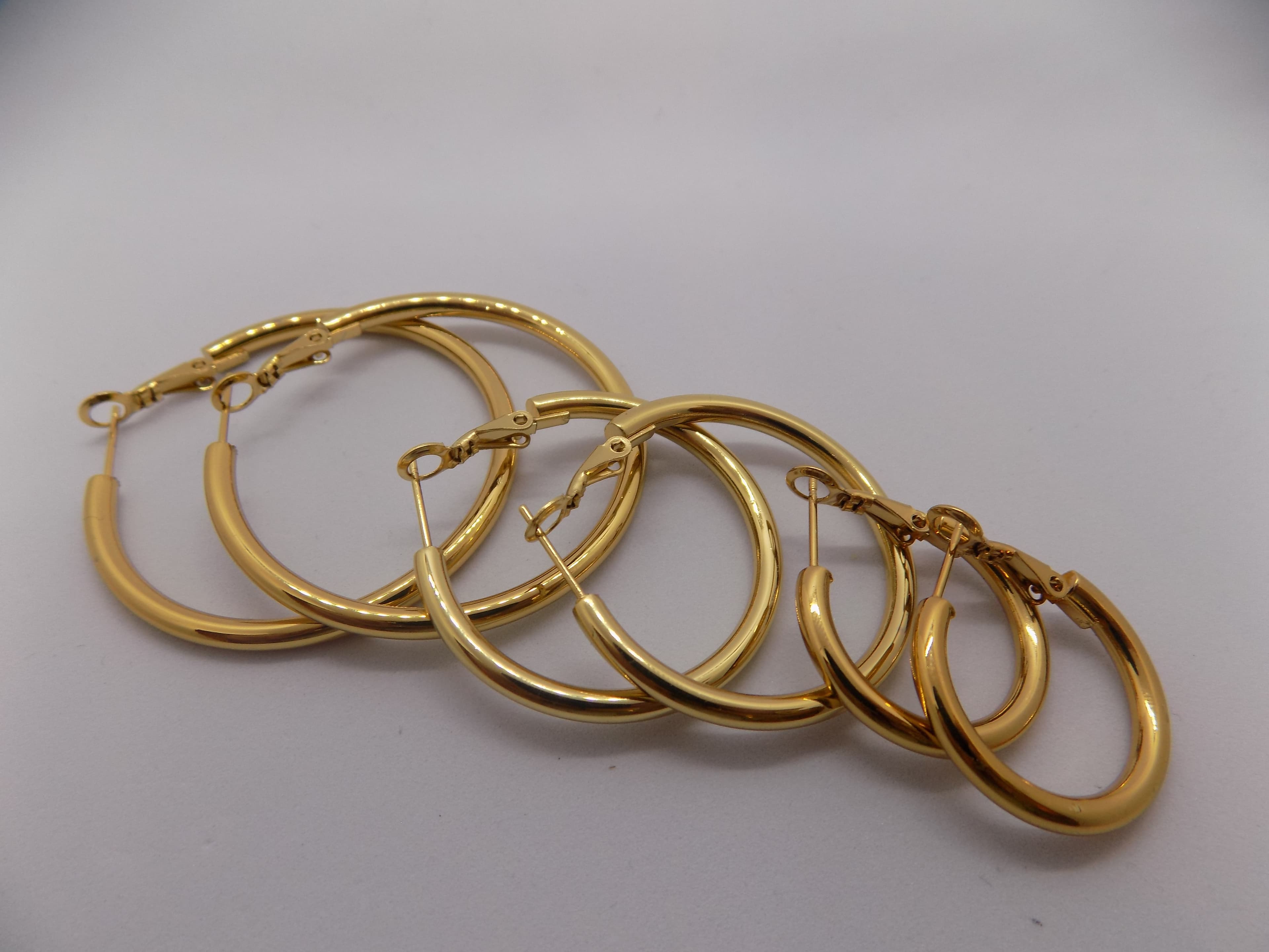 Lot de 3 boucles d'oreilles créoles