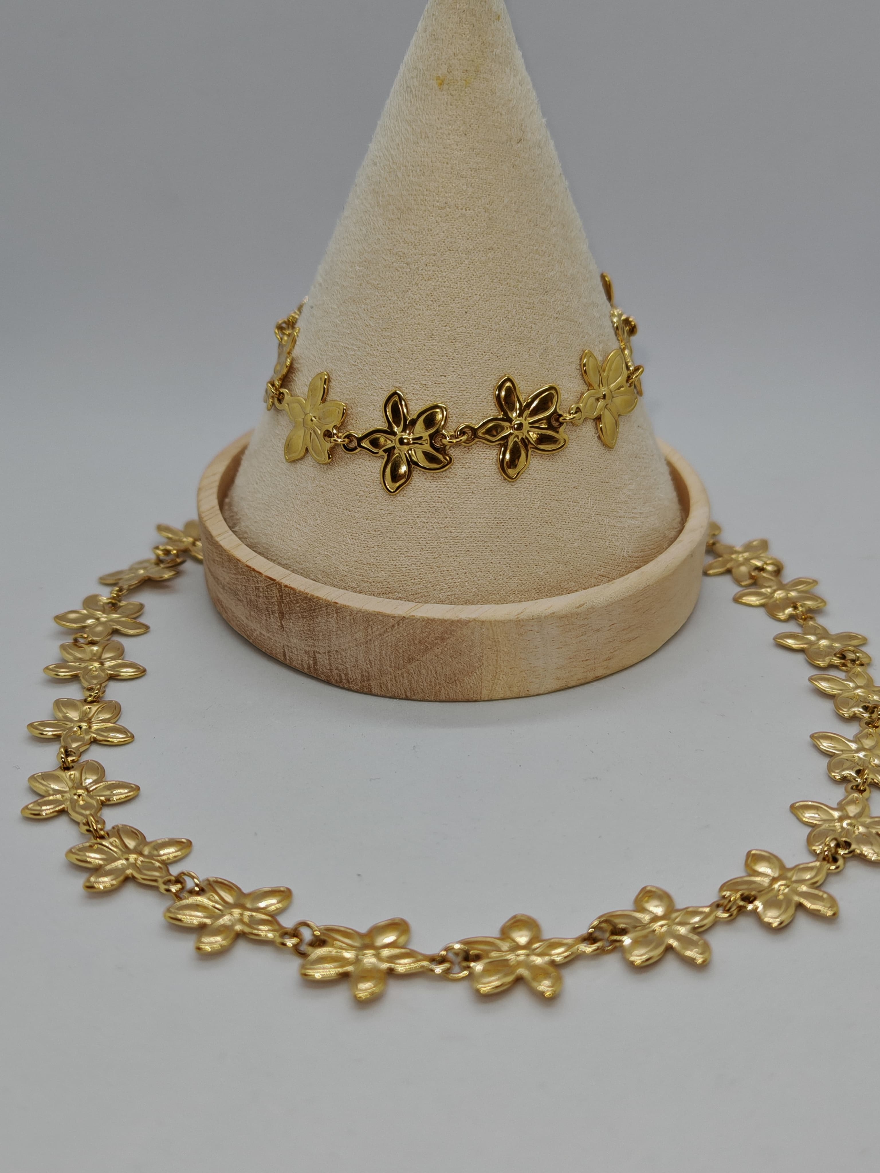 PARURE FLEUR DORE