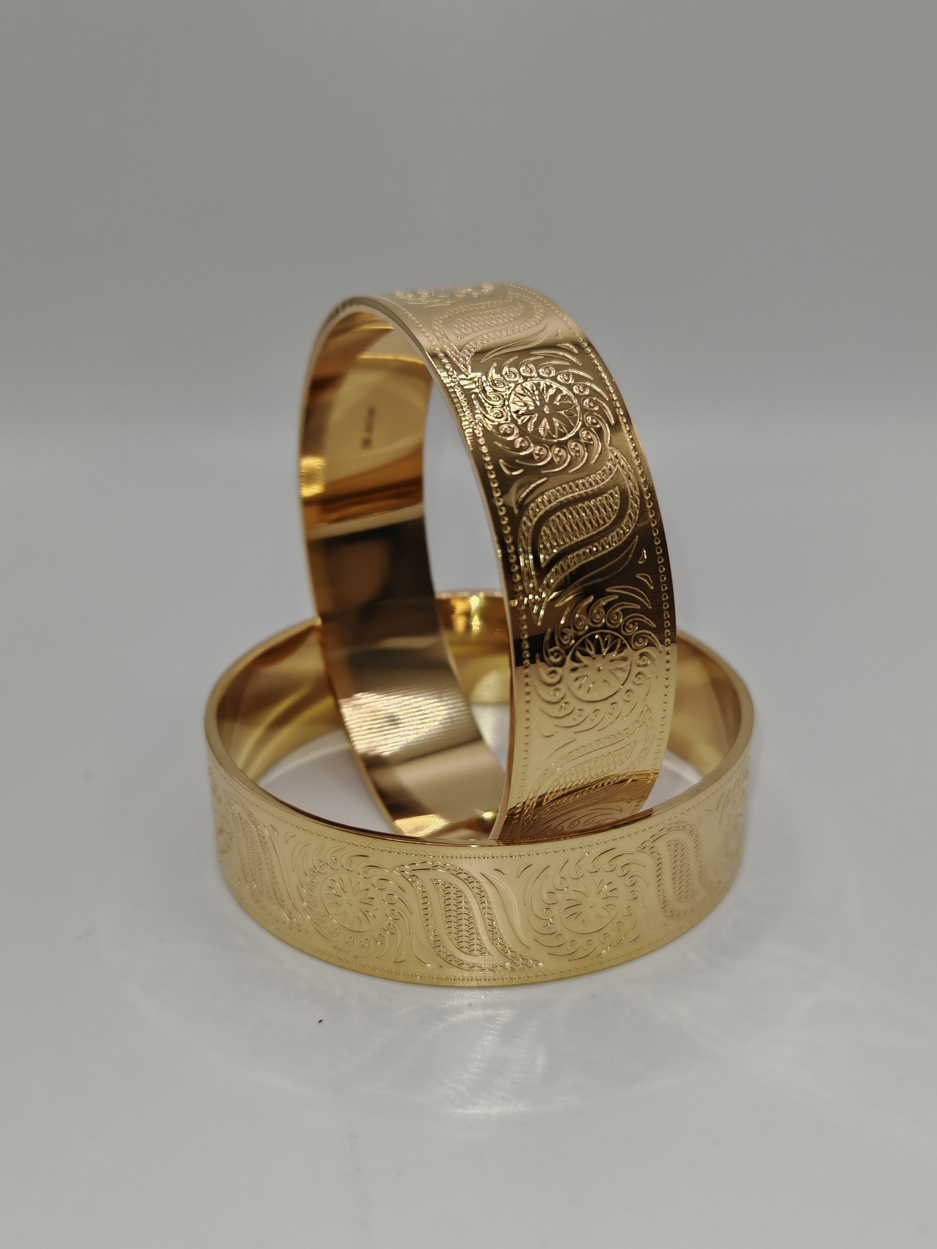 2 BRACELETS GROS LISSE MOTIF - product image