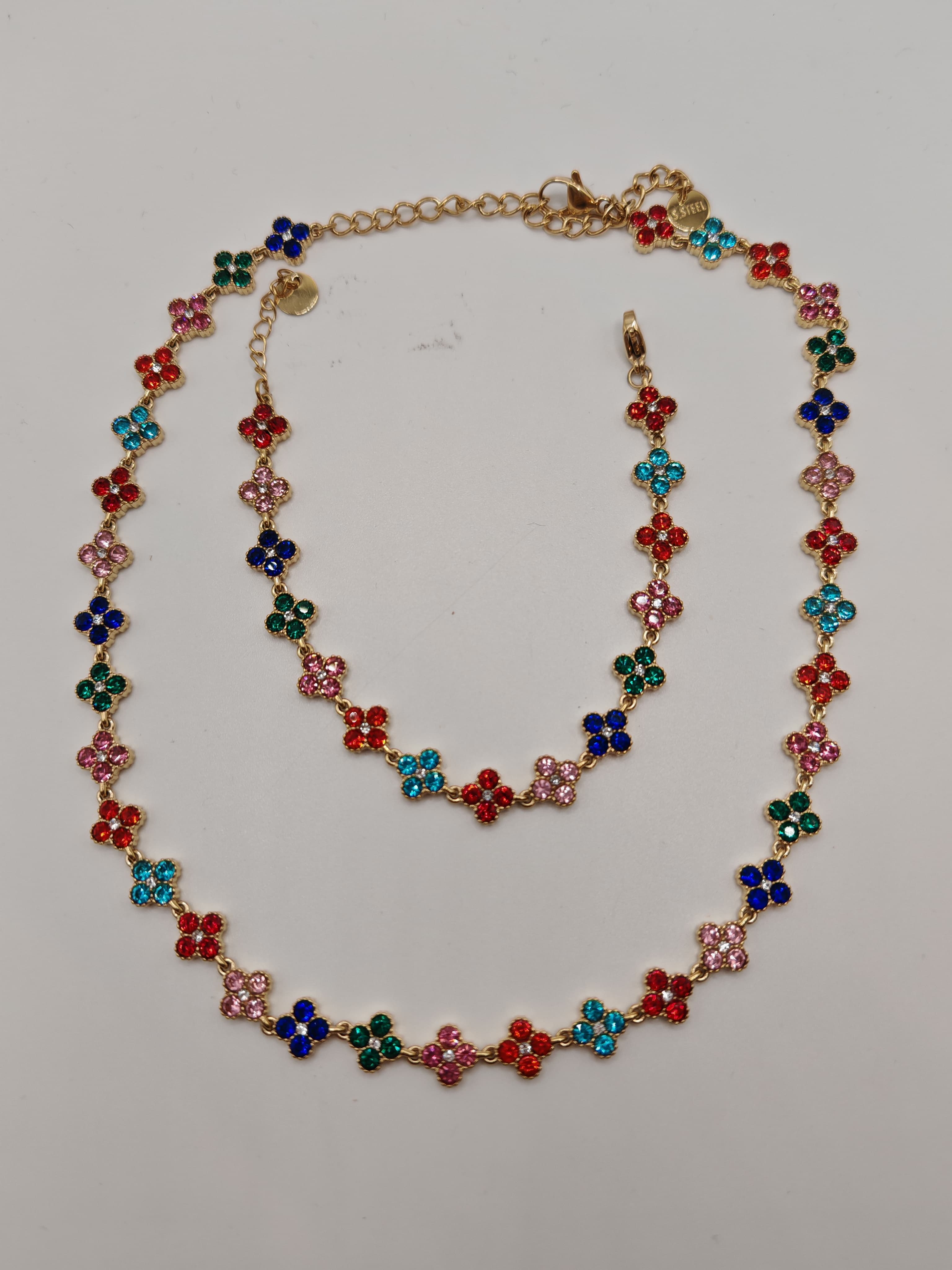 PARURE TREFLE lila
